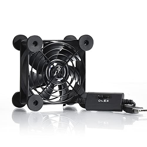 Quiet 80mm USB Fan, 5V USB Portable Cooling Fan for Flat Panel Xbox DVR PlayStation Router TV Receiver Computer Cabinet Cooler - size: Usb 80mm Fan