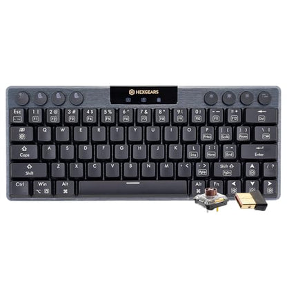 Hexgears A1 Low Profile Wireless Mechanical Keyboard - 60% Compact TKL, Bluetooth 5.0/2.4GHz/Wired USB C Hot Swappable Tactile Switch, RGB Backlit Mini Portable Gaming Keyboard Aluminum for PC/MAC - size: A1 - Mini, style: Tactile