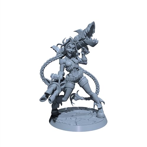 Raven Darkfire | Female Gunslinger miniature for Tabletop games like D&D and War Gaming| Dungeons and Dragons Mini | RN estudio Arid - style: Arid