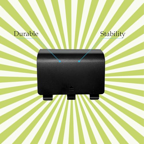 Battery Back Cover for Xbox Series S/X Controller, Battery Cover Door for Xbox Series S/X Controller, Battery Back Shell Repair Part Compatible with Xbox Series X/Series S Controller(2Black+2White) - color: Black&White