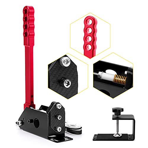 64 Bit USB PC Racing Sim Handbrake,Compatible with Logitech G27 G29 G920 T500 T300 Linear E Brake for Sim Racing Games DiRT Rally 2/4,LFS,Project CARS 2/3,Assetto Corsa ,WRC 7/8/9,Forza Horizon 4/5/6,Fanatecosw PC Windows Hall Sensor with 78 inch USB Cabl