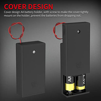 DAIERTEK AA Battery Holder Pack Single 1-4 AA Battery Holder with Switch Leads Cover Battery Box Case -Total 8Pcs - color: 1-2-3-4-AA