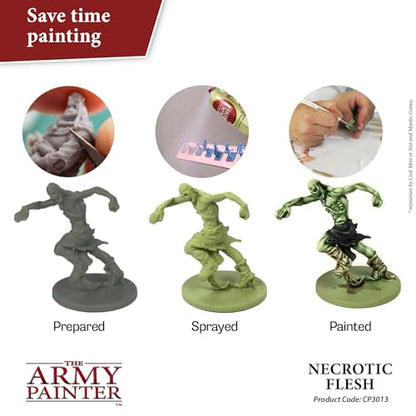 The Army Painter Color Primer Spray Paint, Necrotic Flesh, 400ml, 13.5oz - Acrylic Spray Undercoat for Miniature Painting - Spray Primer for Plastic Miniatures | Primer spray base per miniature e modellismo, plastica Wargames, DnD e Warhammer - color: Nec