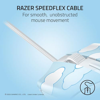 Razer Cobra Wired Gaming Mouse, 58g Lightweight, Cinnamoroll Edition | Gen-3 Optical Switches, Chroma RGB Lighting Underglow, 8500 DPI Optical Sensor, 100% PTFE Mouse Feet, Speedflex Cable - color: Cinnamoroll Edition