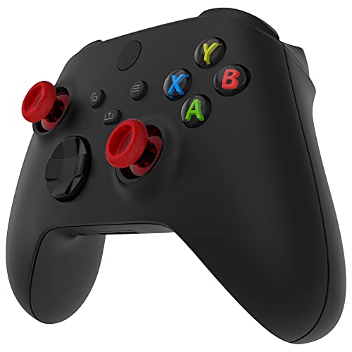 eXtremeRate Replacement Thumbsticks for Xbox Series X/S Controller, Joysticks Repair Kit Accessories, Custom Analog Stick Buttons for Xbox One S/X/Elite Controller - Clear Red - color: Clear Red
