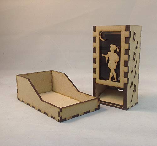 Bard Mini Dice Tower v1 Smoke Acrylic Window Laser Cut MDF Unique Gift