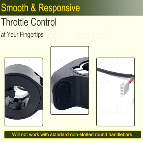 3-Wire Electric Scooter Thumb Throttle Accelerator Speed Control | Compatible with Gotrax Apex GXL V2 Pro/LE/XL/Hiboy S2/S2 Pro/Megawheels S10/i9, Replaces 3 Wire Thumb Throttle Component