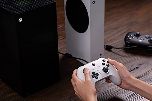 8Bitdo Ultimate Wired Controller for Xbox Series X, Xbox Series S, Xbox One, Windows 10 & Windows 11 - Officially Licensed (White) - color: White, style: ALPS Joystick