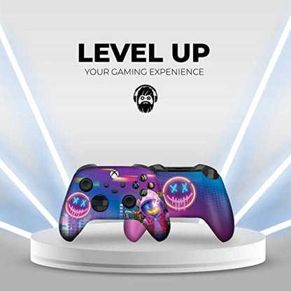 DreamController Neonabyss Custom X-box Controller Wireless compatible with X-box One/Series X/S Proudly Customized in USA with Permanent HYDRO-DIP Printing(NOT JUST A SKIN) (MODDED) - color: Neonabyss, size: Modded - Front & Back Print