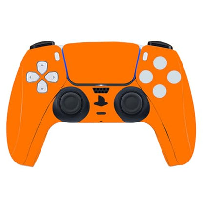 Solid Color Skin Wrap Compatible with PS5 Slim Disc Edition (Orange) | Console Cover Protective Sticker, Game Controller Vinyl Wrap - color: Orange