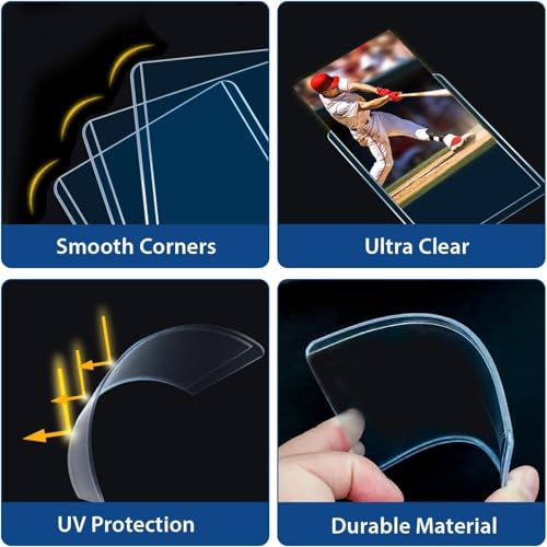 2000 Hard Plastic Card Sleeves, Premium Baseball Card Protectors, 3"x 4" Trading Cards Sleeves, Sports Game Cards Holder Top Cases (1000 Hard Sleeve + 1000 Soft Sleeve) - size: 1000 Hard Sleeves + 1000 Soft Sleeves