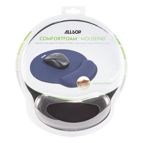 Allsop Mouse Pad Pro Memory Foam Mouse Pad - Black (30203) - color: Black, size: 10.8L x 10.6W inches