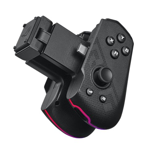 ASUS ROG Tessen Mobile Gaming Controller – Android Phones ONLY, Foldable, Compact, Wired USB-C, Programmable, Fast Charging, RGB – for Call of Duty: Warzone Mobile, Minecraft, Roblox, 350+ Games