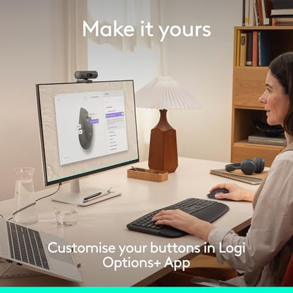 Logitech Signature Comfort Plus M850 L Wireless Mouse Bluetooth - Graphite | Bluetooth, palm cushion, 24-month battery, customizable buttons, for Windows, Mac, iPad - color: Graphite, style: With Palm Cushion