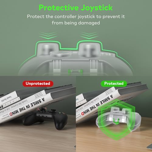 Tiiletzote Protective Travel Case for Xbox Series X/S Controller, 1:1 Fit | Hard Shell Carrying Case, Joystick Protection, Space-Saving, Dust-Resistant, Anti-scratch, Shock-proof Compact Storage Cover - color: White