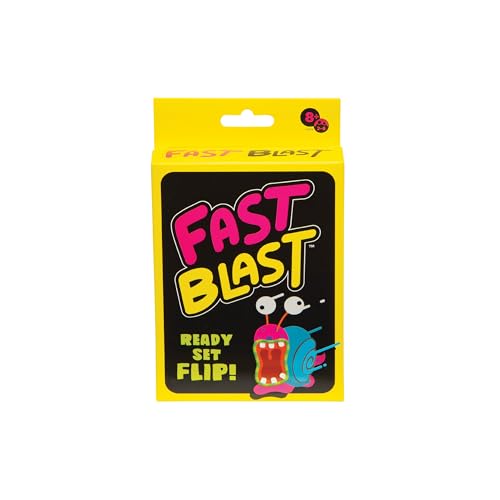 Fast Blast - Card Game for Families and Friends for Family Game Night - Quick-Replayable Game for 2 to 6 Players, Family Card Games for Ages 8 and Up | Simultaneous speed play, match colors or numbers, 155 cards, Speedy Snail wild cards, no batteries - st