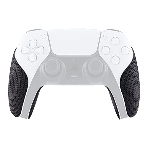 eXtremeRate PlayVital Anti-Skid Sweat-Absorbent Controller Grip for ps5, Professional Textured Soft Rubber Pads Handle Grips for ps5 Controller - color: Black