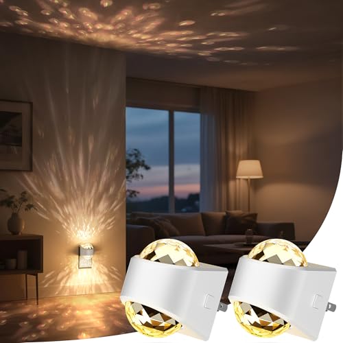 Briignite Night Light, Night Lights Plug into Wall, LED Projector Night Light, Soft White, Dimmable Brightness Dusk to Dawn Nightlight for Kids, Nursery, Bathroom, Home Decor, Gaming Room, 2 Pack - color: White