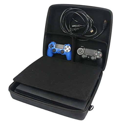 co2CREA Hard Travel Case For PS4 Pro Console DualShock 4 Controller | Fits PS4 Pro Camera Move Motion, Carry Handle, Protective Compartments, Hard Exterior Case
