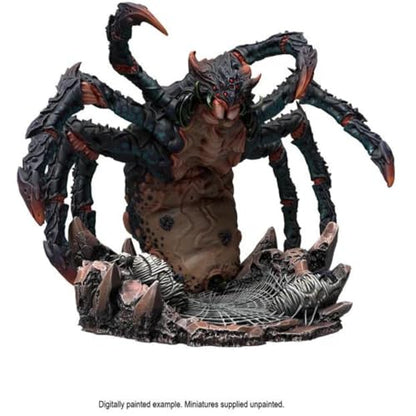Epic Encounters: Web of The Spider Tyrant – 1 100MM Base Unpainted Miniature by Steamforged Games – Compatible with DND Dungeons and Dragons and Other Tabletop RPG TTRPG Games