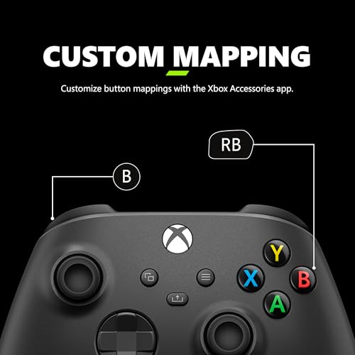 Xbox Core Wireless Gaming Controller – Carbon Black Series X|S, One, Windows PC, Android, and iOS