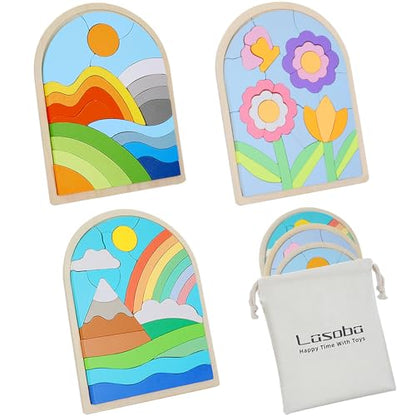 Jigsaw for Baby Boys,Wooden Puzzles for Toddlers 3-5,Toddler Puzzles | Boys Girls Birthday Gift for Kids Ages 4-6, Toddler Puzzles Montessori Toys for 3 Year Old, Great Gifts for 3+ Year Olds