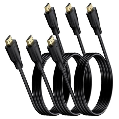 8K HDMI Cable 3FT 3-Pack, Ultra High Speed HDMI Gaming Monitor Cord, Supports 4K/120Hz, 8K/60Hz, 48Gbps DTS:X for Soundbar, PS5, PS4, TV, Xbox, Roku, Cinema, Computer