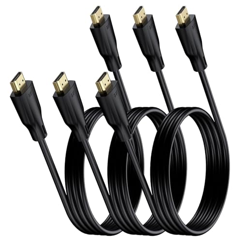 8K HDMI Cable 3FT 3-Pack, Ultra High Speed HDMI Gaming Monitor Cord, Supports 4K/120Hz, 8K/60Hz, 48Gbps DTS:X for Soundbar, PS5, PS4, TV, Xbox, Roku, Cinema, Computer