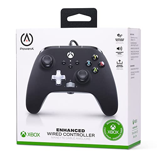 PowerA Enhanced Wired Controller for Xbox Series X|S - Black, Officially Licensed for Xbox - color: Black