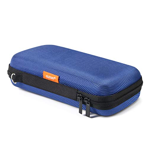 Portable Protection Hard EVA Case for External Battery, Cell Phone, GPS, Hard Drive, USB/Charging Cable, Small Carrying Bag Mesh Inner Pocket, Zipper Enclosure, Universal Travel Pouch Bag - color: Blue