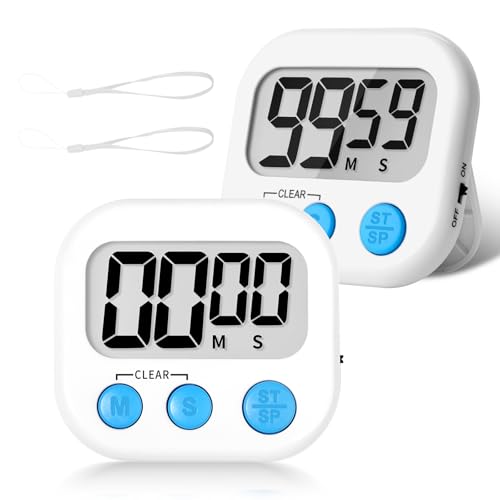ZILLEEN Classroom Timer for Kids Teachers 2 Pack Digital Timers, White - color: White & White