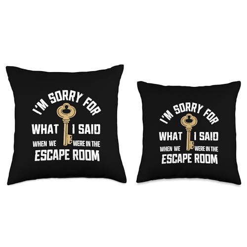 Exit Game Escape Room Throw Pillow - size: 18x18
