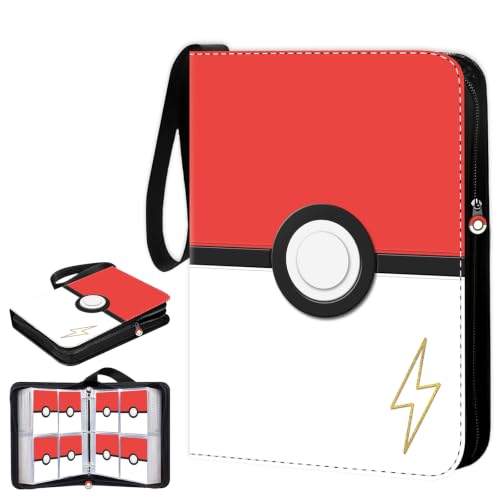 3D Card Binder 4 Pocket, 440 Embossed Cover Trading Card Album | Portable Card Collection Folder with Removable Sleeves, Trading Card Holder for TCG, Sports Cards, Gift for Collectors.