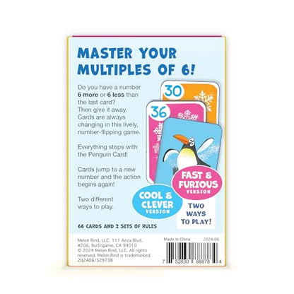Melon Rind Jump 6, Math Game for Kids Learning Multiples of 6, Lively, Fun Card Game, Quick Activity for Boosting Math Confidence, Ages 8+ - style: Multiples of 6