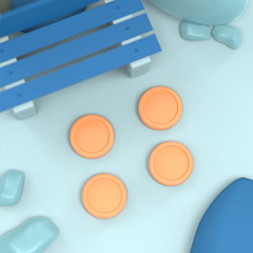eXtremeRate PlayVital Switch Joystick Caps, Thumbstick Caps, Silicone Analog Cover for Switch Lite & OLED Joycon Thumb Grips - Apricot Yellow - color: Apricot Yellow