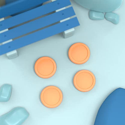 eXtremeRate PlayVital Switch Joystick Caps, Thumbstick Caps, Silicone Analog Cover for Switch Lite & OLED Joycon Thumb Grips - Apricot Yellow - color: Apricot Yellow