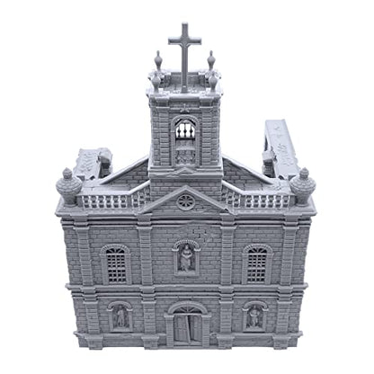 Caribbean Church by Printable Scenery, 3D Printed Tabletop RPG Scenery and Wargame Terrain 28mm Miniatures