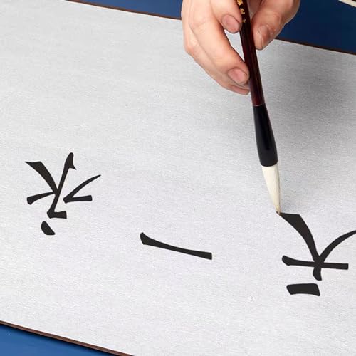 Flylin Calligraphy Cloth, Reusable Chinese Calligraphy Practicing Tool Magic Water Painting Paper Ten Thousand Times Writing Cloth Scroll for Home School (Grey) - color: Grey