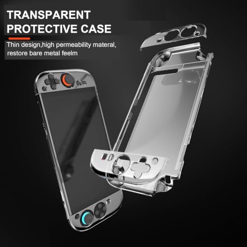 12 in 1 Protection Accessories Kit for Nintendo Switch 2 2025 Model - Carrying Case, Tempered Glass Screen Protector, Crystal Case, Silicone Grip Cover & Thumb Grip Caps | Full Protection Bundle - size: 12 in 1 for Switch 2