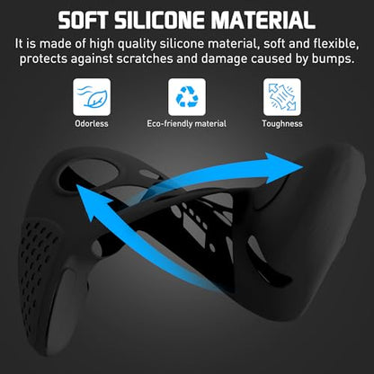 RHOTALL Silicone Cover Skin for Nintendo Switch 2 Pro Controller, Ergonomic Soft Anti-Slip Controller Grip Protector, Comfortable Case Design - Black - color: black