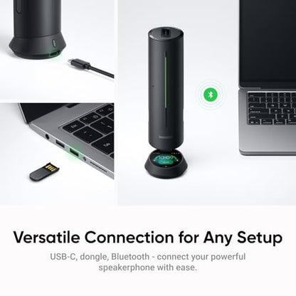 Insta360 WaveLink - 4K Conference Room Speakerphone and Camera, Speaker Tracking, 5m 360° Voice Pickup, Noise Reduction, AI Transcription and Summaries, Plug & Play, Works with Zoom, Teams - color: Arctic White, style: WaveLink Bundle