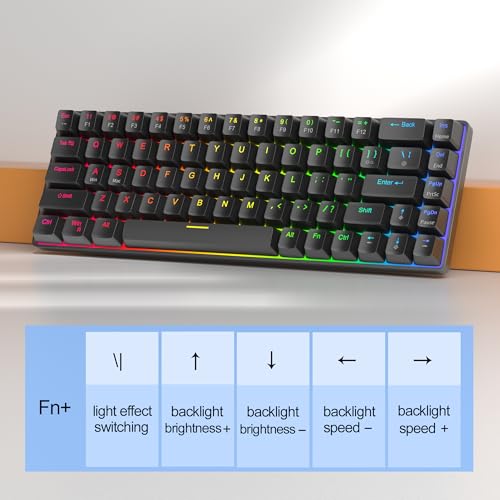 MageGee 60% Rapid Trigger Gaming Keyboard, Hall Effect Magnetic Switch, Actuation Point Adjustable, Hot Swappable RGB Backlit Wired Keyboard with Arrow Keys for Win/PC/MAC, Black - color: Black