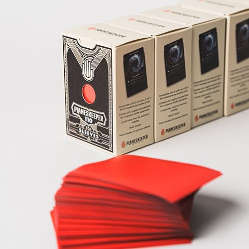 Matte Dual Standard Size Card Sleeves | 110 Pack (63×88mm) Standard Size | Textured Back, Clear Front, Double-Sleeving | Compatible with Magic The Gathering | TCG Sleeves (Emberfall) - color: Emberfall