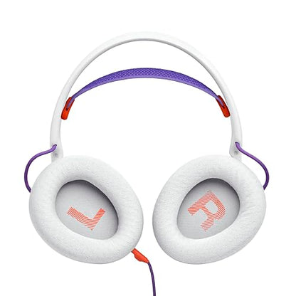JBL Quantum 250 Wired Gaming Headset Spatial Sound Mic - White | Plug And Play 3.5mm Connection For PC, Xbox, PlayStation, Switch, With Detachable Boom Arm And Lightweight Over Ear Comfort - color: White