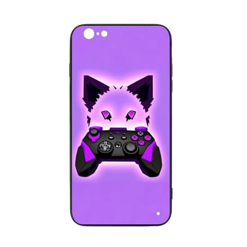 for iPhone 6/6S Case - All-New Game Controller Design, Glass Back + TPU Inner Shell, Extreme Slimness, Military-Grade Tested, Precise Cutouts, Cell Phone Cases for Men Women - color: game controller-16, size: iPhone 6/6S