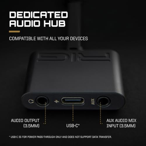 RIG R5 Spear MAX HD Wired PC Gaming Headset | 40mm GrapheneQ™ Drivers, USB-C Audio DAC, Dolby Atmos 3D Audio, Detachable Noise-Canceling Mic, Memory Foam, 3.5mm, USB-C - color: Black
