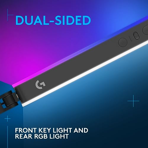 Logitech G Litra Beam LX 프리미엄 양면 RGB LED 스트리밍 키 라이트, 트루소프트, 스트리밍, 방송, LIGHTSYNC, 블루투스, USB, PC/맥용 - 그래파이트 | 블루투스 - style: RGB