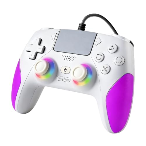 Kamylorus Wired Controller for PS-5/PC - color: white-purple