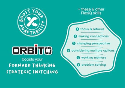 Orbito from Flex IQ, 2 Player Strategy Games for Family Gatherings, Great for Kids Games, Includes 1 Game Board with Orbito Button, 8 White Marbles and 8 Black Marbles - style: Orbito