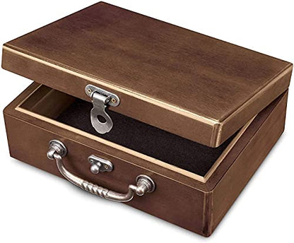 WE Games Shut the Box Dice Game - Classic Table Top Board Game for Adults and Families, Old World Wooden Box, 8.75 in. Travel Size, Walnut Stained Wood, 9 Numbers